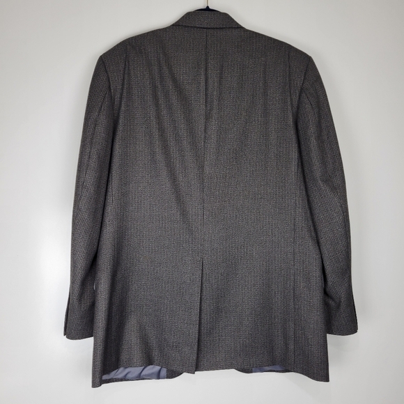 Geoffrey Beene Men's Textured Gray Black Brown Blazer 2 Button Size 42R - Picture 2 of 10